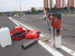 Jadrové vrtanie z mostovky